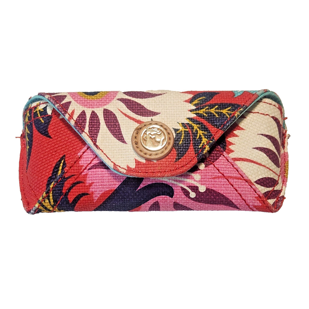 Spartina 449 Hard Shell Eyeglasses Case Floral Mermaid Logo Magnetic Closure